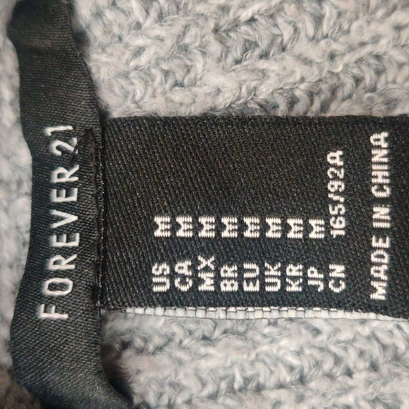 CUT-OUT Gray Turtle Neck Deep V Woman's Sweater Shirt - Picture 6 of 6